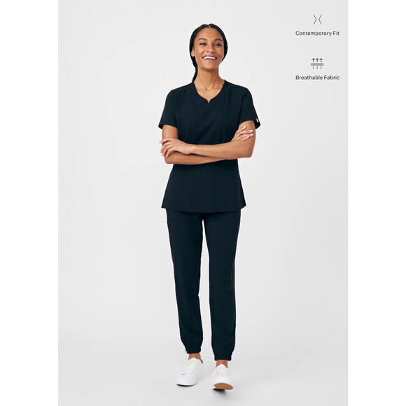 Beyond Scrubs Limited Edition 5-Pocket Cargo Jogger Scrub Black XS NWT - Picture 1 of 10